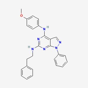molecular formula C26H24N6O B2578948 N~4~-(4-methoxyphenyl)-1-phenyl-N~6~-(2-phenylethyl)-1H-pyrazolo[3,4-d]pyrimidine-4,6-diamine CAS No. 946297-15-0