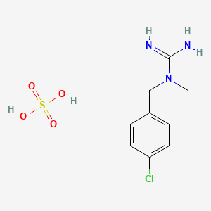molecular formula C9H14ClN3O4S B2578954 N-(4-Chlorobenzyl)-N-methylguanidine sulfate CAS No. 1185162-03-1; 46232-80-8