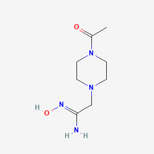 molecular formula C8H16N4O2 B2578961 2-(4-乙酰哌嗪-1-基)-N'-羟基乙烯亚胺酰胺 CAS No. 280110-89-6