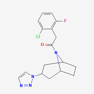 2-(2-chloro-6-fluorophenyl)-1-[3-(1H-1,2,3-triazol-1-yl)-8-azabicyclo[3.2.1]octan-8-yl]ethan-1-one