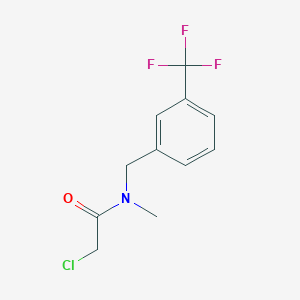 molecular formula C11H11ClF3NO B2578975 2-氯-N-甲基-N-{[3-(三氟甲基)苯基]甲基}乙酰胺 CAS No. 1258641-12-1