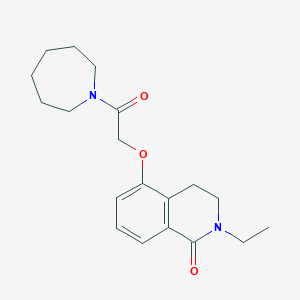 molecular formula C19H26N2O3 B2578976 5-(2-(azepan-1-yl)-2-oxoethoxy)-2-ethyl-3,4-dihydroisoquinolin-1(2H)-one CAS No. 850904-98-2