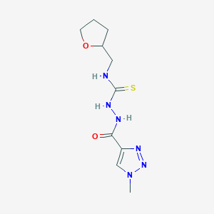 molecular formula C10H16N6O2S B2578981 1-[(1-Methyltriazole-4-carbonyl)amino]-3-(oxolan-2-ylmethyl)thiourea CAS No. 2319894-01-2