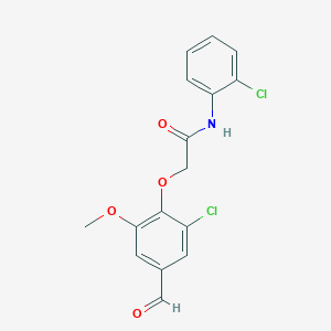 2-(2-chloro-4-formyl-6-methoxyphenoxy)-N-(2-chlorophenyl)acetamide