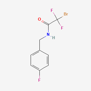 2-bromo-2,2-difluoro-N-[(4-fluorophenyl)methyl]acetamide