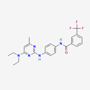 molecular formula C23H24F3N5O B2578997 N-(4-{[4-(diethylamino)-6-methylpyrimidin-2-yl]amino}phenyl)-3-(trifluoromethyl)benzamide CAS No. 923187-11-5