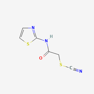 molecular formula C6H5N3OS2 B2578999 2-Oxo-2-(1,3-thiazol-2-ylamino)ethyl thiocyanate CAS No. 1935318-43-6