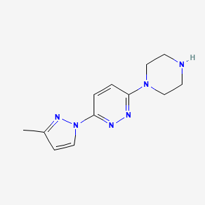 3-(3-methyl-1H-pyrazol-1-yl)-6-(piperazin-1-yl)pyridazine