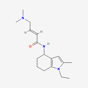 molecular formula C17H27N3O B2579002 (E)-4-(Dimethylamino)-N-(1-ethyl-2-methyl-4,5,6,7-tetrahydroindol-4-yl)but-2-enamide CAS No. 2411326-01-5
