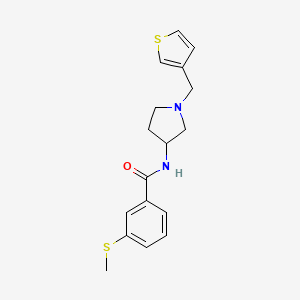 3-(methylthio)-N-(1-(thiophen-3-ylmethyl)pyrrolidin-3-yl)benzamide