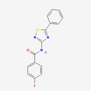 molecular formula C15H10FN3OS B2579007 4-fluoro-N-(5-phenyl-1,2,4-thiadiazol-3-yl)benzamide CAS No. 690645-55-7