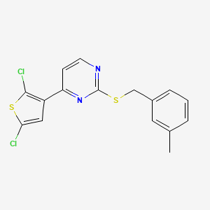 4-(2,5-Dichloro-3-thienyl)-2-pyrimidinyl 3-methylbenzyl sulfide