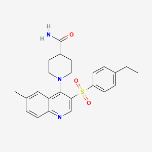 molecular formula C24H27N3O3S B2579017 1-(3-((4-乙基苯基)磺酰基)-6-甲基喹啉-4-基)哌啶-4-甲酰胺 CAS No. 887863-98-1