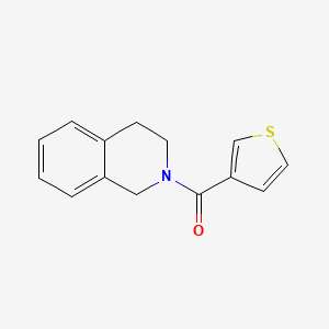 molecular formula C14H13NOS B2579021 (3,4-dihydroisoquinolin-2(1H)-yl)(thiophen-3-yl)methanone CAS No. 1240736-10-0