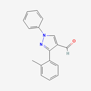molecular formula C17H14N2O B2579035 3-(2-甲基苯基)-1-苯基-1H-吡唑-4-甲醛 CAS No. 819793-62-9