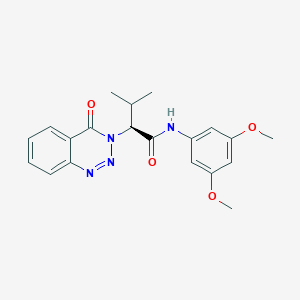 molecular formula C20H22N4O4 B257904 (S)-N-(3,5-dimethoxyphenyl)-3-methyl-2-(4-oxobenzo[d][1,2,3]triazin-3(4H)-yl)butanamide 