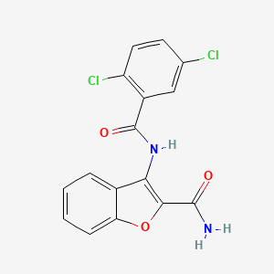 molecular formula C16H10Cl2N2O3 B2579040 3-(2,5-Dichlorobenzamido)benzofuran-2-carboxamide CAS No. 477294-53-4
