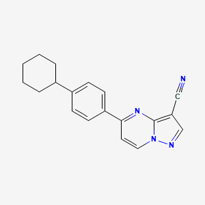 5-(4-Cyclohexylphenyl)pyrazolo[1,5-a]pyrimidine-3-carbonitrile