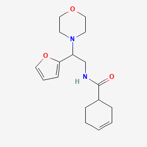 molecular formula C17H24N2O3 B2579046 N-(2-(furan-2-yl)-2-morpholinoethyl)cyclohex-3-enecarboxamide CAS No. 1396626-68-8