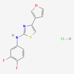 molecular formula C13H9ClF2N2OS B2579050 N-(3,4-difluorophenyl)-4-(furan-3-yl)thiazol-2-amine hydrochloride CAS No. 2034301-91-0