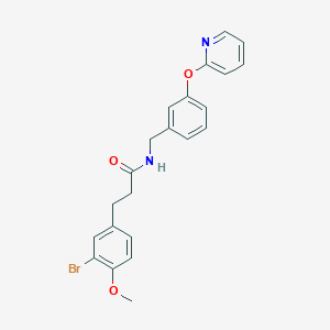 molecular formula C22H21BrN2O3 B2579053 3-(3-bromo-4-methoxyphenyl)-N-(3-(pyridin-2-yloxy)benzyl)propanamide CAS No. 1797858-99-1