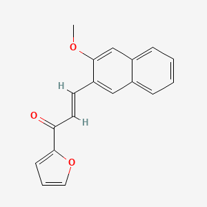 molecular formula C18H14O3 B2579060 (E)-1-(呋喃-2-基)-3-(3-甲氧基萘-2-基)丙-2-烯-1-酮 CAS No. 1396891-78-3