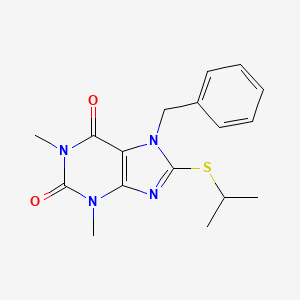 7-Benzyl-1,3-dimethyl-8-propan-2-ylsulfanylpurine-2,6-dione
