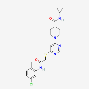 2-{3-[(1-acetyl-5-bromo-2-methyl-2,3-dihydro-1H-indol-6-yl)sulfonyl]propanoyl}-1,2,3,4-tetrahydroisoquinoline