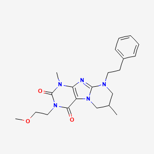 3-(2-methoxyethyl)-1,7-dimethyl-9-phenethyl-6,7,8,9-tetrahydropyrimido[2,1-f]purine-2,4(1H,3H)-dione