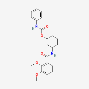 molecular formula C22H26N2O5 B2579130 3-(2,3-Dimethoxybenzamido)cyclohexyl phenylcarbamate CAS No. 1421533-03-0