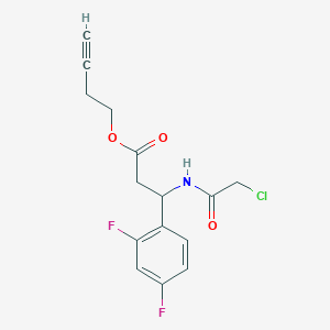 But-3-ynyl 3-[(2-chloroacetyl)amino]-3-(2,4-difluorophenyl)propanoate