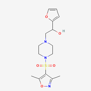 2-(4-((3,5-Dimethylisoxazol-4-yl)sulfonyl)piperazin-1-yl)-1-(furan-2-yl)ethanol