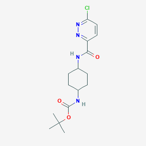 molecular formula C16H23ClN4O3 B2579140 Tert-butyl N-[4-[(6-chloropyridazine-3-carbonyl)amino]cyclohexyl]carbamate CAS No. 2378506-55-7