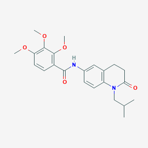 molecular formula C23H28N2O5 B2579149 N-(1-isobutyl-2-oxo-1,2,3,4-tetrahydroquinolin-6-yl)-2,3,4-trimethoxybenzamide CAS No. 946325-44-6