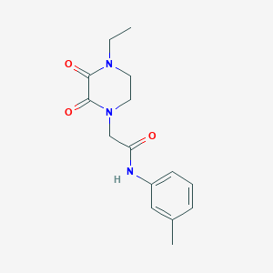 molecular formula C15H19N3O3 B2579151 2-(4-ethyl-2,3-dioxopiperazin-1-yl)-N-(m-tolyl)acetamide CAS No. 868680-33-5