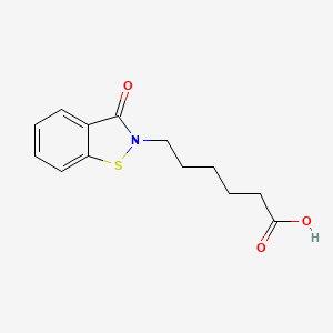 molecular formula C13H15NO3S B2579161 6-(3-oxobenzo[d]isothiazol-2(3H)-yl)hexanoic acid CAS No. 1001349-48-9