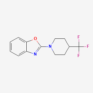 molecular formula C13H13F3N2O B2579163 2-[4-(Trifluoromethyl)piperidin-1-yl]-1,3-benzoxazole CAS No. 2415620-48-1