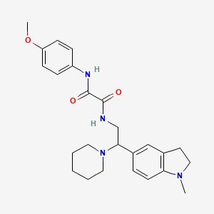 molecular formula C25H32N4O3 B2579164 N1-(4-methoxyphenyl)-N2-(2-(1-methylindolin-5-yl)-2-(piperidin-1-yl)ethyl)oxalamide CAS No. 921893-43-8
