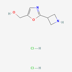 molecular formula C7H12Cl2N2O2 B2579166 [2-(Azetidin-3-yl)-1,3-oxazol-5-yl]methanol;dihydrochloride CAS No. 2580203-78-5