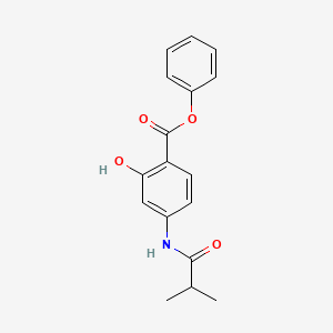 molecular formula C17H17NO4 B2579167 苯基-2-羟基-4-异丁酰氨基苯甲酸酯 CAS No. 303790-82-1