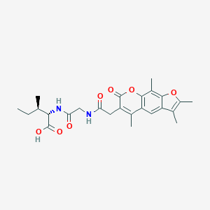 molecular formula C25H30N2O7 B257917 N-[(2,3,5,9-tetramethyl-7-oxo-7H-furo[3,2-g]chromen-6-yl)acetyl]glycyl-L-isoleucine 