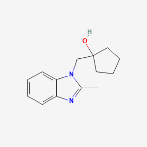 molecular formula C14H18N2O B2579171 1-[(2-甲基-1H-1,3-苯并二唑-1-基)甲基]环戊醇 CAS No. 1488188-59-5
