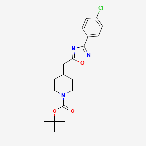 molecular formula C19H24ClN3O3 B2579197 Tert-butyl 4-{[3-(4-chlorophenyl)-1,2,4-oxadiazol-5-yl]methyl}piperidine-1-carboxylate CAS No. 1984056-13-4
