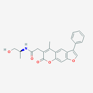 molecular formula C23H21NO5 B257920 N-(2-hydroxy-1-methylethyl)-2-(5-methyl-7-oxo-3-phenyl-7H-furo[3,2-g]chromen-6-yl)acetamide 
