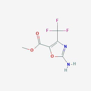 molecular formula C6H5F3N2O3 B2579200 Methyl 2-amino-4-(trifluoromethyl)-1,3-oxazole-5-carboxylate CAS No. 881576-16-5