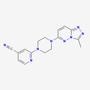 2-[4-(3-Methyl-[1,2,4]triazolo[4,3-b]pyridazin-6-yl)piperazin-1-yl]pyridine-4-carbonitrile