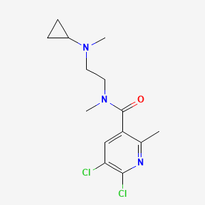 molecular formula C14H19Cl2N3O B2579203 5,6-dichloro-N-{2-[cyclopropyl(methyl)amino]ethyl}-N,2-dimethylpyridine-3-carboxamide CAS No. 2094853-46-8