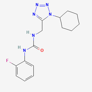 1-((1-cyclohexyl-1H-tetrazol-5-yl)methyl)-3-(2-fluorophenyl)urea