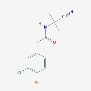 molecular formula C12H12BrClN2O B2579207 2-(4-Bromo-3-chlorophenyl)-N-(2-cyanopropan-2-yl)acetamide CAS No. 1825689-81-3