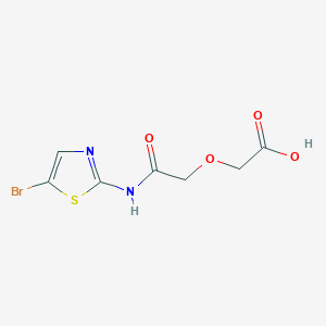 molecular formula C7H7BrN2O4S B2579228 2-{[(5-溴-1,3-噻唑-2-基)氨基甲酰基]甲氧基}乙酸 CAS No. 1248470-13-4